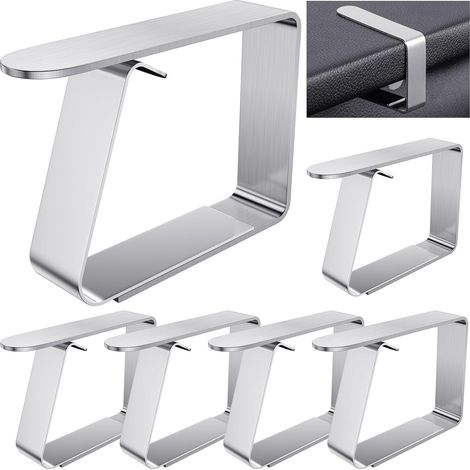 6 Pezzi Clip per Tovaglia da Esterno in Acciaio Inossidabile, Clip per Tovaglia da Esterno 5 x 6 cm, Clip per Tovaglia Clip Regolabili per Giardino Cucina Ufficio Ristorante Matrimonio Festa (1/3)