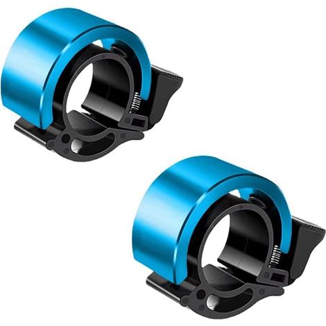 Fahrradklingel für Mountainbikes und Rennräder – Aus Aluminiumlegierung – 22 mm Rohrdurchmesser – Rostbeständig – Verdeckt – Blau