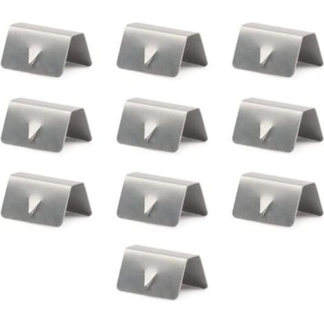 Clips de Déflecteur de Vent, 10 Pièces Agrafes de Déflecteur de Vent, Canal de Déflecteur de Pluie de Vent de Voiture en Acier Inoxydable, Clips de Fixation pour Déflecteur d'air (1/5)