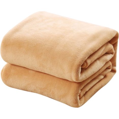 Huarll Decken-Sonderangebot: Superweiche, warme Mikrofaserdecke in Khaki, auch als Teppich, Sofadecke oder Bettwäsche geeignet.