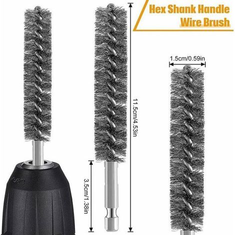 Brosse métallique - - 5pcs - Acier inoxydable - Pour perceuse électrique - Nettoyage efficace (1/5)