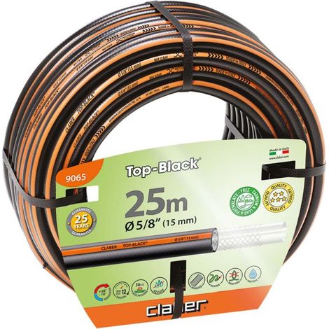 Tubo Irrigazione Top-Black 5/8" 25 MT Antialghe Rinforzato 9065 CLABER