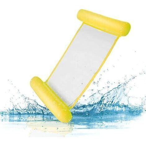 1 Pièce Lit Flottant Hamac À Eau Gonflable Confortable Chaise Longue De Loisirs Flotteur Portable Piscine Flotteur De Plage pour Adultes Et Enfants (Jaune) (1/5)