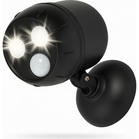 Lampe Detecteur de Mouvement exterieur, Eclairage LED a pile, Projecteur Sans Fil, Spot LED Exterieur, 1000 Lumen, Tête rotative à 360 °, éclairage Mural d'extérieur (1/5)