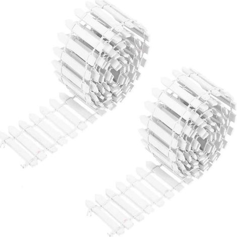 Holzzaun - 102 cm - Weiß - Für Miniaturgärten und Innendekoration - 2 Stück (1/5)