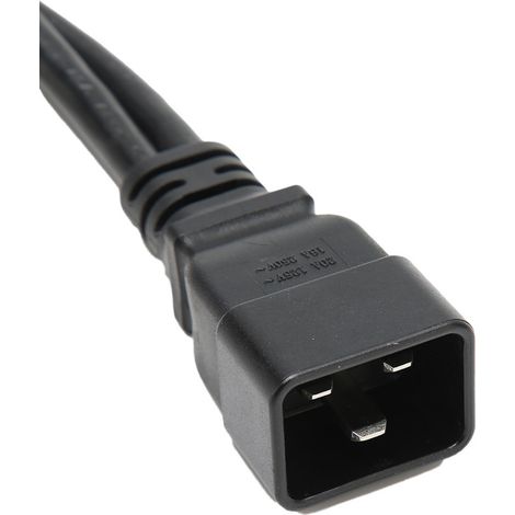Cordon d'alimentation IEC320 C20 vers double 5-20R, adaptateur Y universel 1,0 pi pour ordinateur, HDTV, moniteur (1/5)