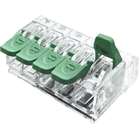 Borne de raccordement à levier 5x 0,2- 4mm2 Vert EDO Technic