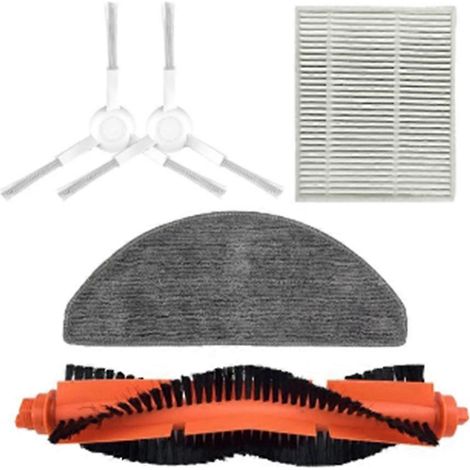 Pièces de rechange compatibles avec l'aspirateur robot Xiaomi E10 E12 B112 : brosse principale, filtre HEPA, chiffons de nettoyage. (1/5)