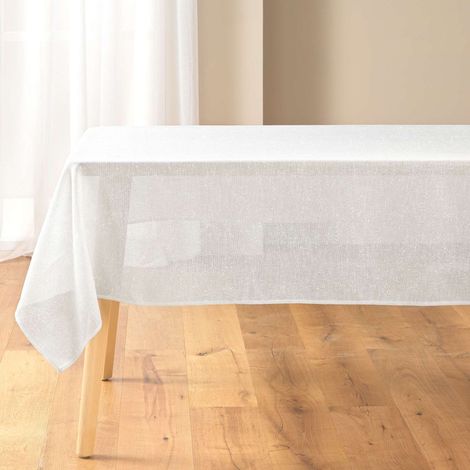 Nappe Uni Métallisé "Strass" 140x300cm Argent (1/4)