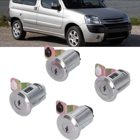 Cylindre de serrure de porte de voiture 252522, compatible avec Peugeot Partner / Citroën Berlingo / Xsara 1996-2007 (4 unités disponibles) (1/5)