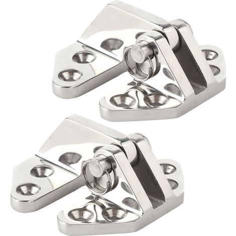 Jeffergarden Charnière de trappe Marine en acier inoxydable 316, 2 pièces, polissage miroir, broche amovible, matériel de bateau