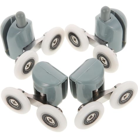 de 4 poulies de salle de bain pour porte coulissante de (1/5)