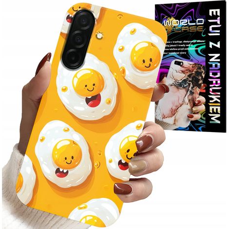 Coque pour Samsung Galaxy A56 5G - Coque mignonne avec œufs souriants + film protecteur (1/5)