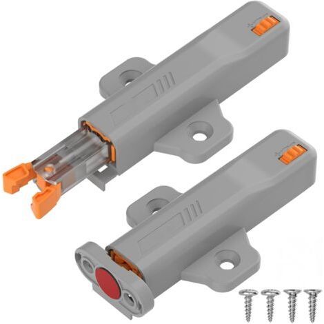 Pack of 2 Non-Magnetic Push to Open Cupboard Door Push Latch, Push Latch Drawer Latch Push Latch Spring Loaded Touch Latch Closing System for Cupboards Furniture, Motorhomes (1/5)
