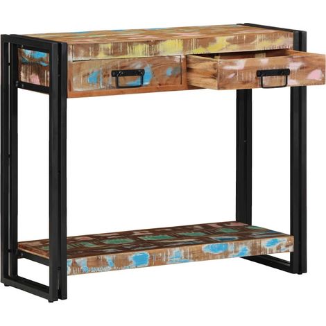 Maison Exclusive - Table console Multicolore 90 x 33 x 75 cm Bois Recyclé Solide