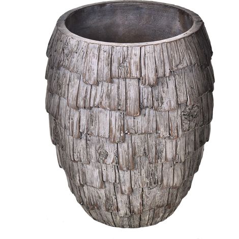 Vaso in Ceramica con Effetto Legno H 30 cm (1/4)