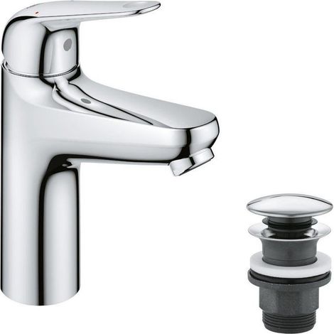 Einhebel-Waschtischarmatur - GROHE Swift - 24326001 - Chrom - Größe M - Wassereinsparung - Klick-Klack-Ablauf