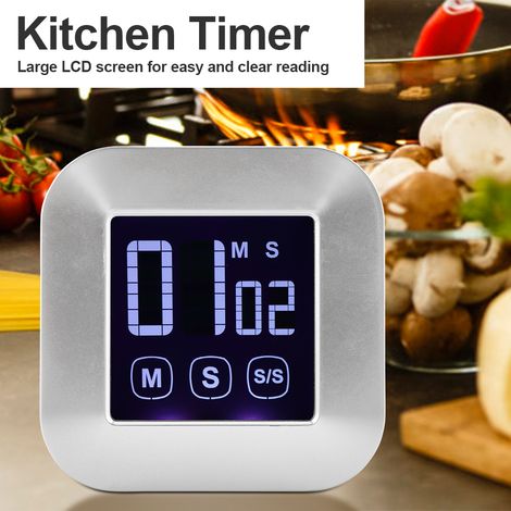 Minuteur de cuisine électronique numérique à grand écran tactile LED (1/5)