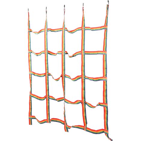 Filet d'escalade 57 x 72 pouces pour enfants, corde d'escalade, échelle, fibre PP haute capacité de charge, pour l'extérieur (1/5)