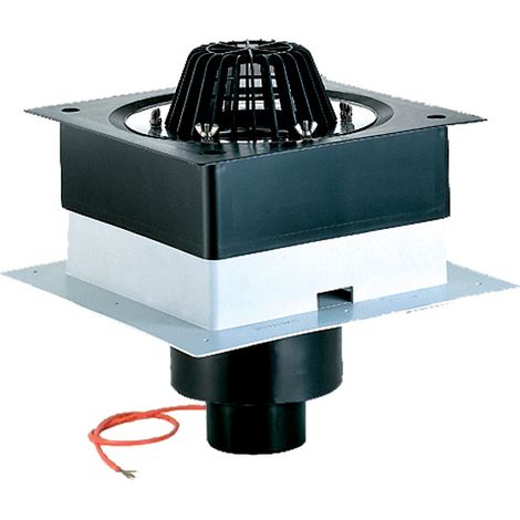 DrainBox DN75 Terrassenablauf, Befestigungssystem für Abdichtungen und Heizgerät (10-30W/230V)