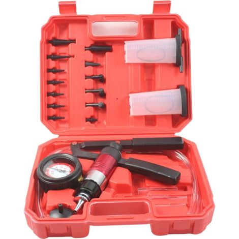 Kit de pompe à vide pour purgeur frein, outils portables motos avec manomètre, purge du système moto et camion, l'aspiration le remplissage des liquides -