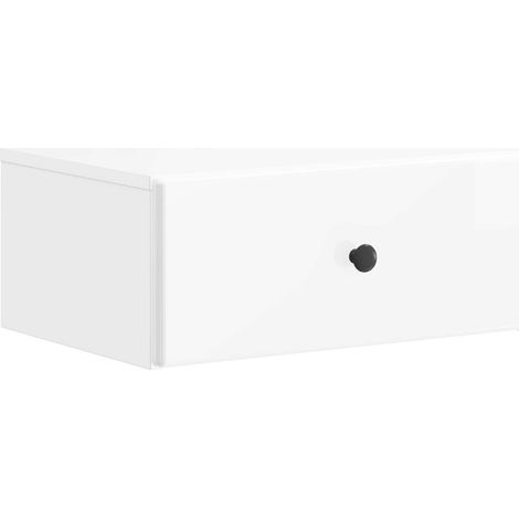 Mesita de Noche de Pared con cajón Brillante 49 x 34,5 x 20 cm vidaXL