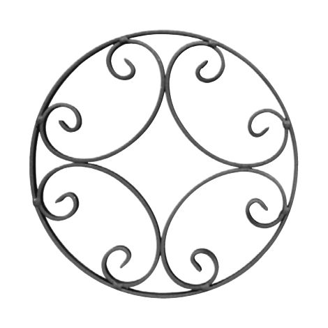 Cerchio decorativo - Ferro piatto diametro 250mm sezione 16x4mm - Ferro battuto - Saldatura
