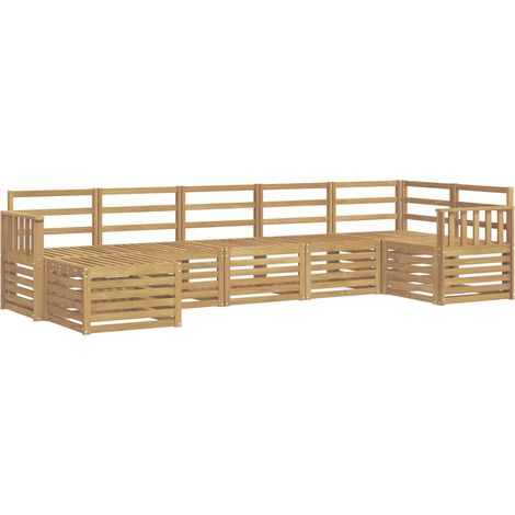 Ensemble de canapés d'extérieur 7 pc Blanc vidaXL