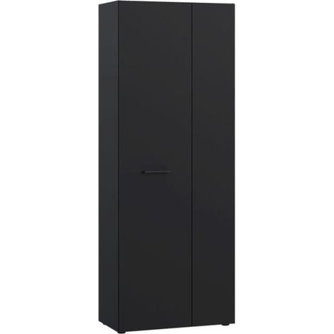 Armoire de rangement - Noir - L68,7 x P36,5 x H181,1 cm (1/5)