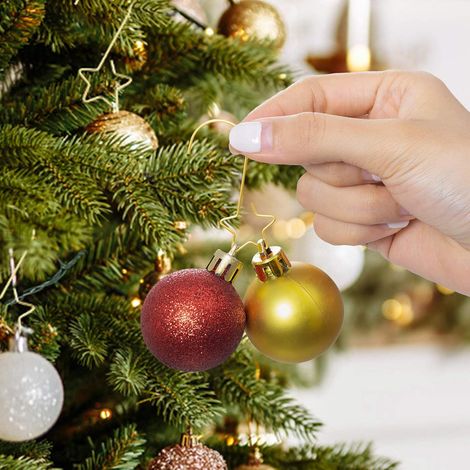 100 Pièces Crochet d'Ornements de Noël Crochets d'arbre de Noël Crochets Suspendus en Métal pour Suspendre des Décorations d'arbre de Noël,1.0×50mm (1/5)