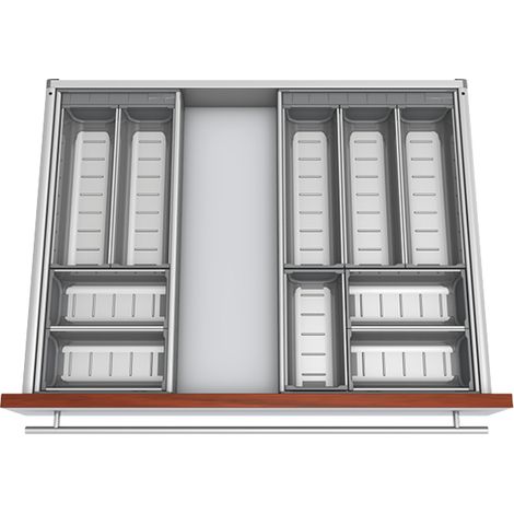 Blum Ambia-Line Besteckeinsatz Schalen-Set für KB 700 - 799mm - NL 450mm, grau (1/3)