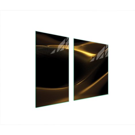 PLAQUE DE PROTECTION EN VERRE POUR POÊLE 90x52 OR