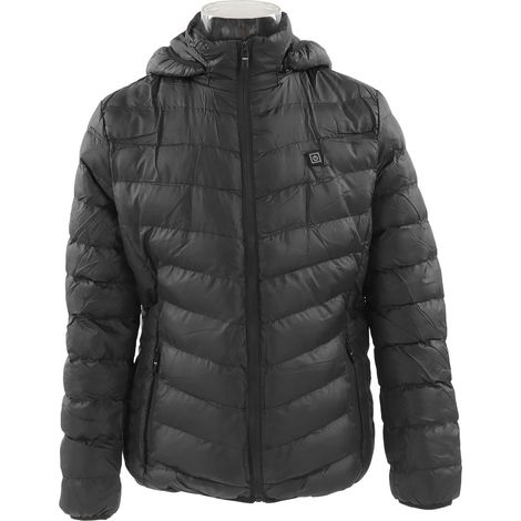 Veste chauffante électrique noire, unisexe, réglable sur 9 zones et 3 niveaux, adaptée aux sports de plein air, taille XL. (1/5)