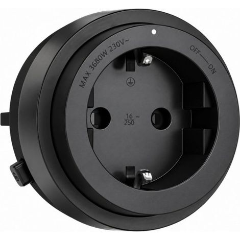 Presa Schuko Tedesco 16A 220V Per Multipresa Da Binario GONEO Power Track (Nero)