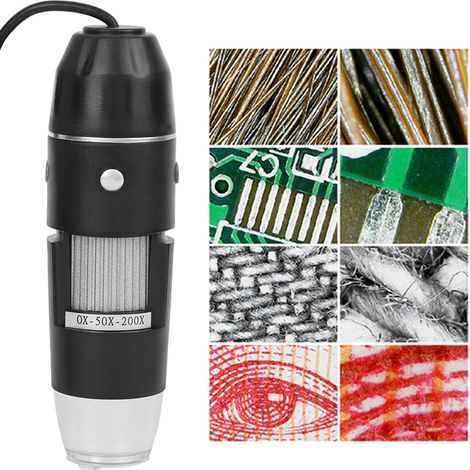 USB-Mikroskop mit einstellbarer LED-Beleuchtung, kompatibel mit Windows XP und Vista, mattes, entspiegeltes Design. (1/5)
