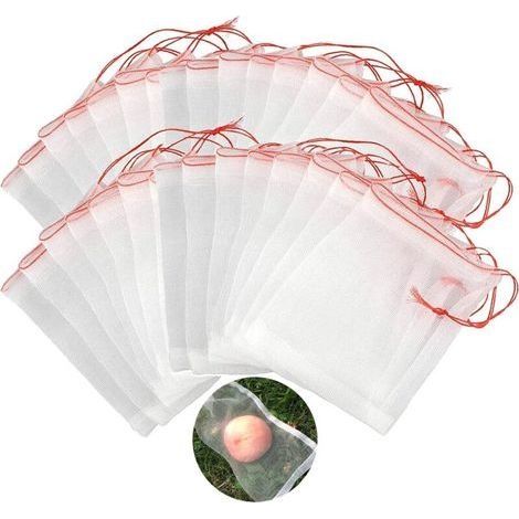 30 Pièces Sac de Protection Fruits,Sac de Protection de Raisin Sac Insectes Nylon Sac Organza avec Cordon Sac de Protection Des Raisins Sac en Filet de Jardin pour Plantes Fruitées (3020cm) (1/5)