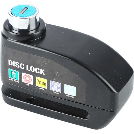 Alarme antivol de disque pour vélo, antivol de sécurité, équipement de sécurité pour VTT et vélos électriques, noir (1/5)