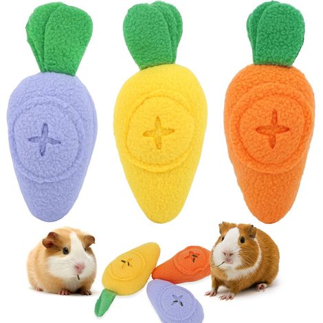 3pcs Jouet pour Cochon d'Inde, Lavables Jouets d'Enrichissement pour Cochons d'Inde Mangeoire Lente Distributeur de Nourriture for Hamsters Lapins et Chinchillas (1/5)