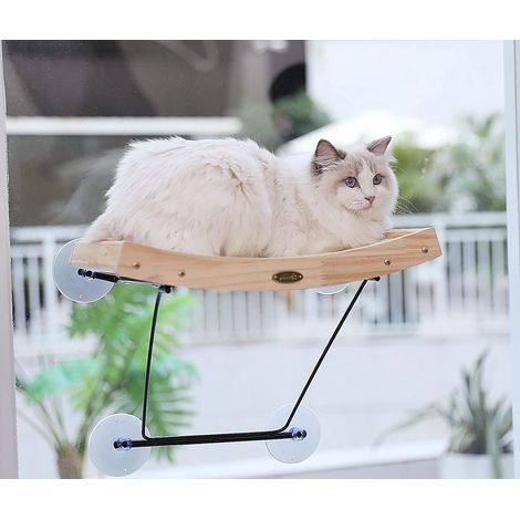 2 en 1 Hamac de Fenêtre Chat - Hamac + Griffoir, Observer Les Oiseaux Hamacs pour Chat, Tapis de Fenêtre en Sisal Durable Solide, avec 4 Ventouses, Facile à Monter, Jusqu'à 15 KG (1/5)