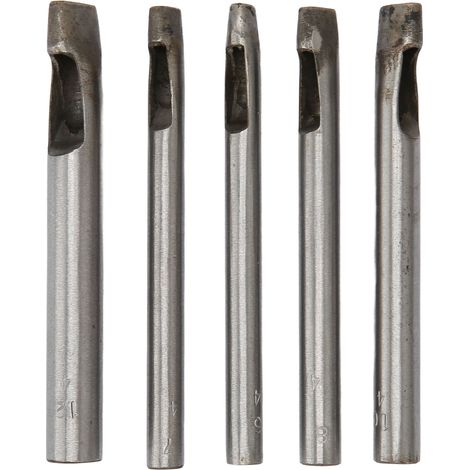 5 pièces poinçon à trous ovale en cuir 6x4mm 7x4mm 8x4mm 10x4mm 12x4mm en acier haute dureté pour cuir, caoutchouc, toile (1/5)