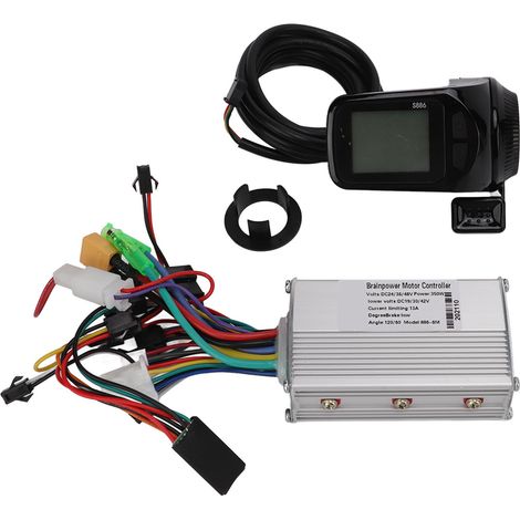 Contrôleur Moteur Brushless 350W 24V/36V/48V avec Écran LCD pour Vélo et Scooter Électrique (1/5)