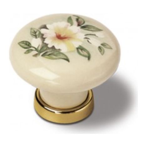 Poignée Gele 9771 - talla Ivoire, décorée/Doré brillant. 23mm. ⌀30mm.