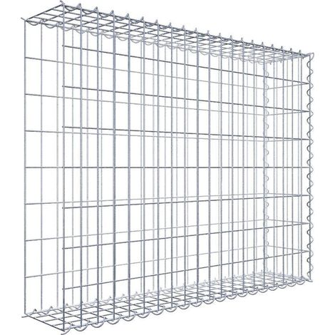 Gabiondeco - Gabion - Element de prolongation en longueur 100 cm x 80 cm x 20 cm (L x H x P). maille 5 x 10 cm. Spirale. Avert.: il manque une grille - Made in Germany (1/5)