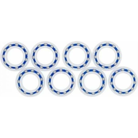 Set of 8 ball bearings for Polaris 280 180 robot wheels – Dimensions 28x15mm – Plastic body – Stainless steel balls (1/5)
