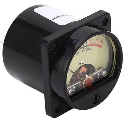 VU-mètre haute précision à aiguille jaune, échelle rétroéclairée LED pour amplificateur audio (1/5)