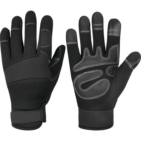 Gants de protection pour tronçonneuse, gants forestiers (tronçonneuses et outils de jardinage) - Taille 11 Noir (XL) (1/5)