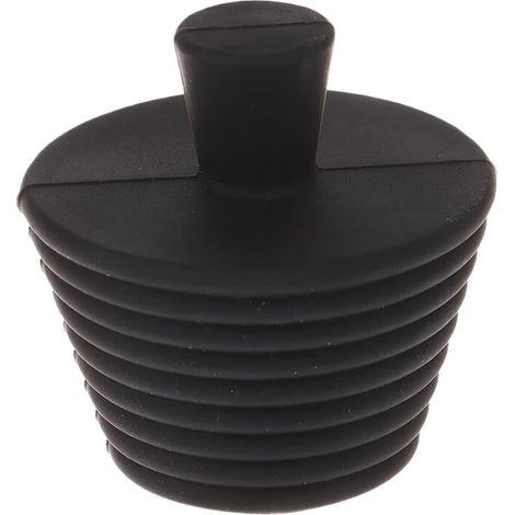 Set mit 2 universellen Silikonstopfen für Badewannen, Waschbecken und Küchen (schwarz)