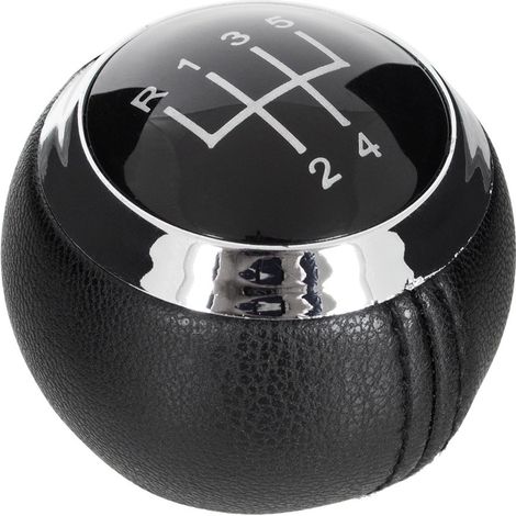 Perilla de cambio de marchas de cuero negro para Hyundai Elantra 16-18 de 5 velocidades (1/5)