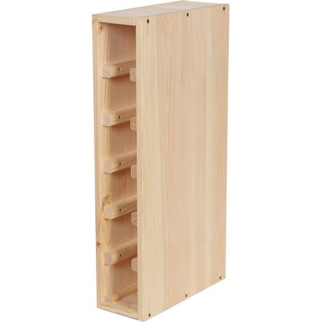 Levigne – Range bouteille en bois brut 6 bouteilles – Design modulable vertical/horizontal – Idéal pour optimiser l'espace – 60 cm de hauteur