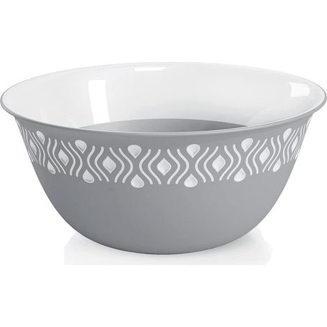 CIOTOLA 'TOSCA' Ø cm 13 x h.6 - grigio/bianco  - STEFANPLAST